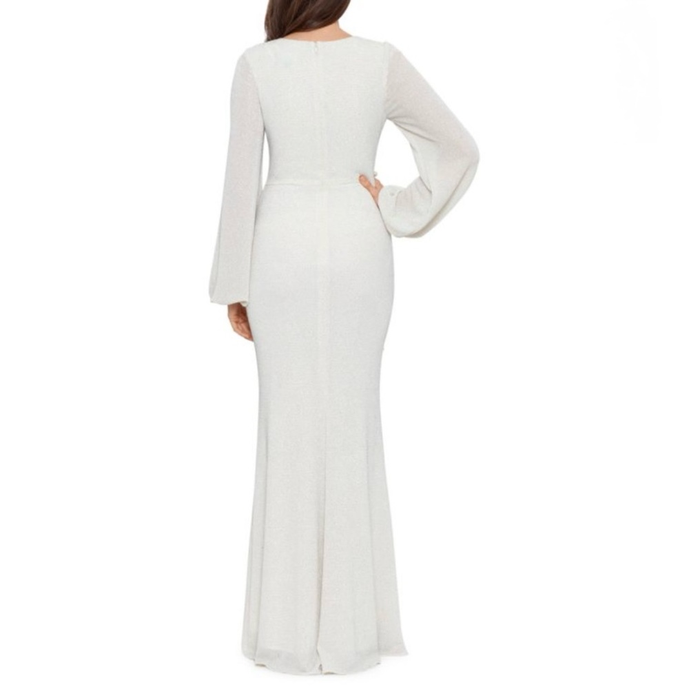 Elegant White Long Sleeve Dress - Picture 8 of 10